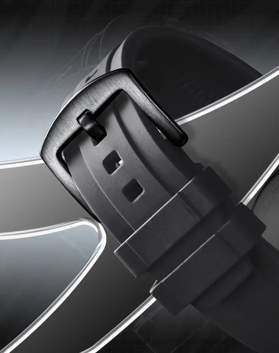 ساعة مارك فيروهيل الأنيقة للرجال - ساعة كوارتز مضيئة مقاومة للماء بحزام من السيليكون، كرونوغراف، عرض التاريخ وتصميم رياضي للارتداء الرسمي وغير الرسمي