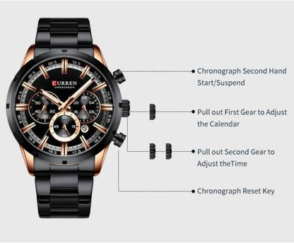 CURREN New 2025 Men Quartz Wristwatches Luxury Watch