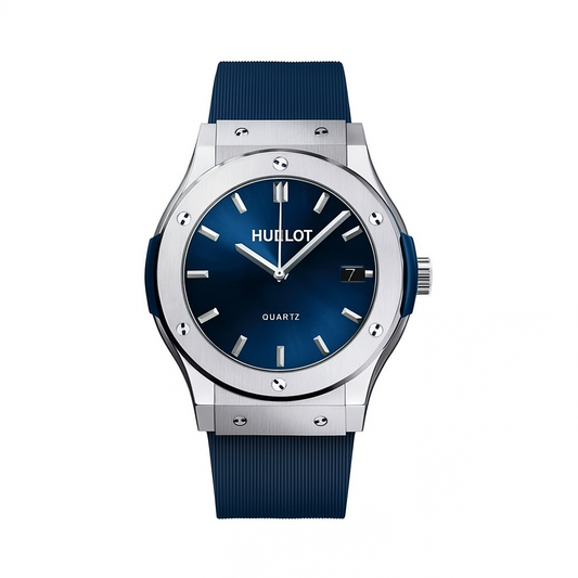Hublot Quartz Classic Fusion Titanium 45mm – Blue & Black WATCH  WITH BOX
