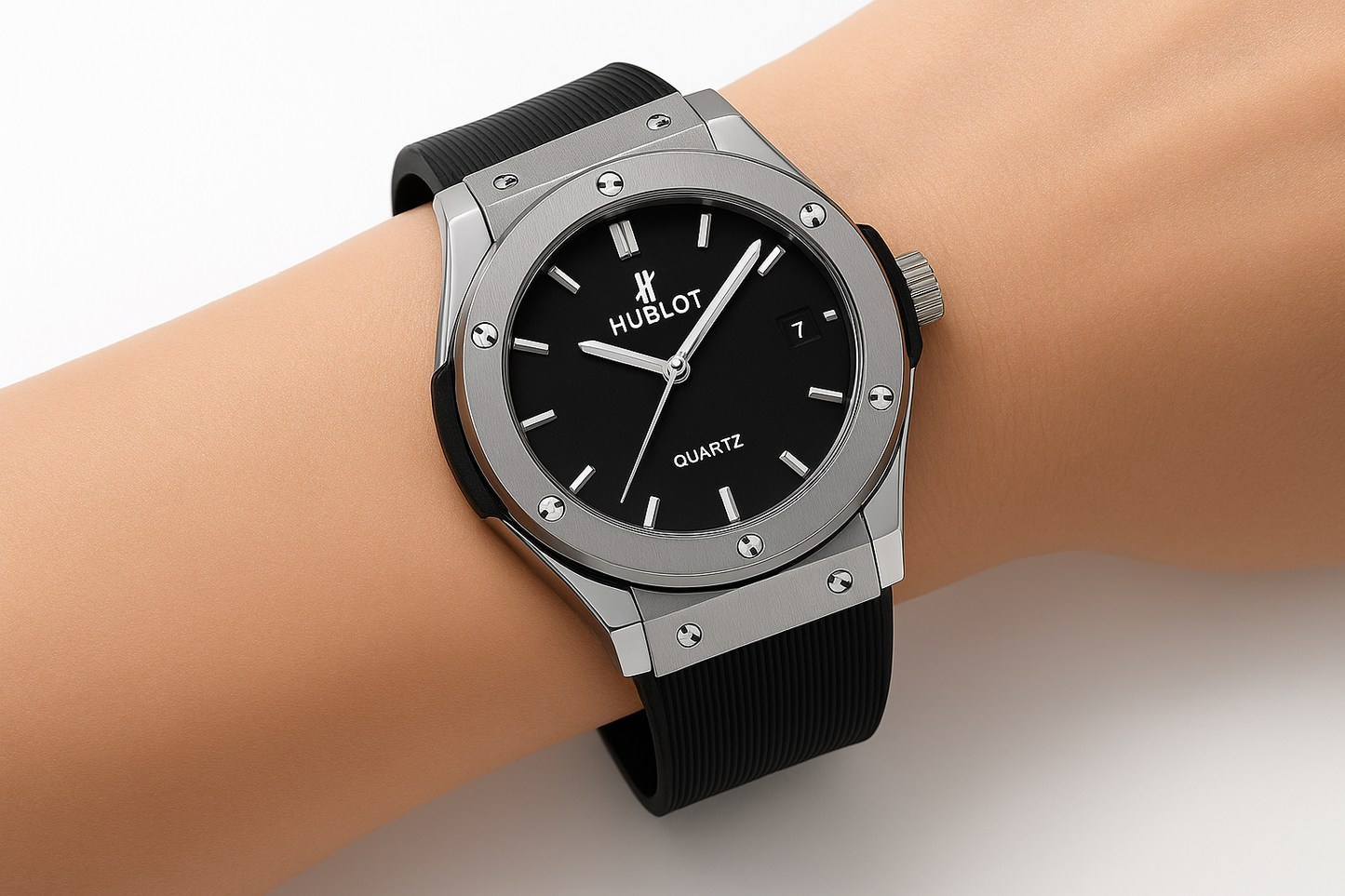 Hublot Quartz Classic Fusion Titanium 45mm – Blue & Black WATCH  WITH BOX